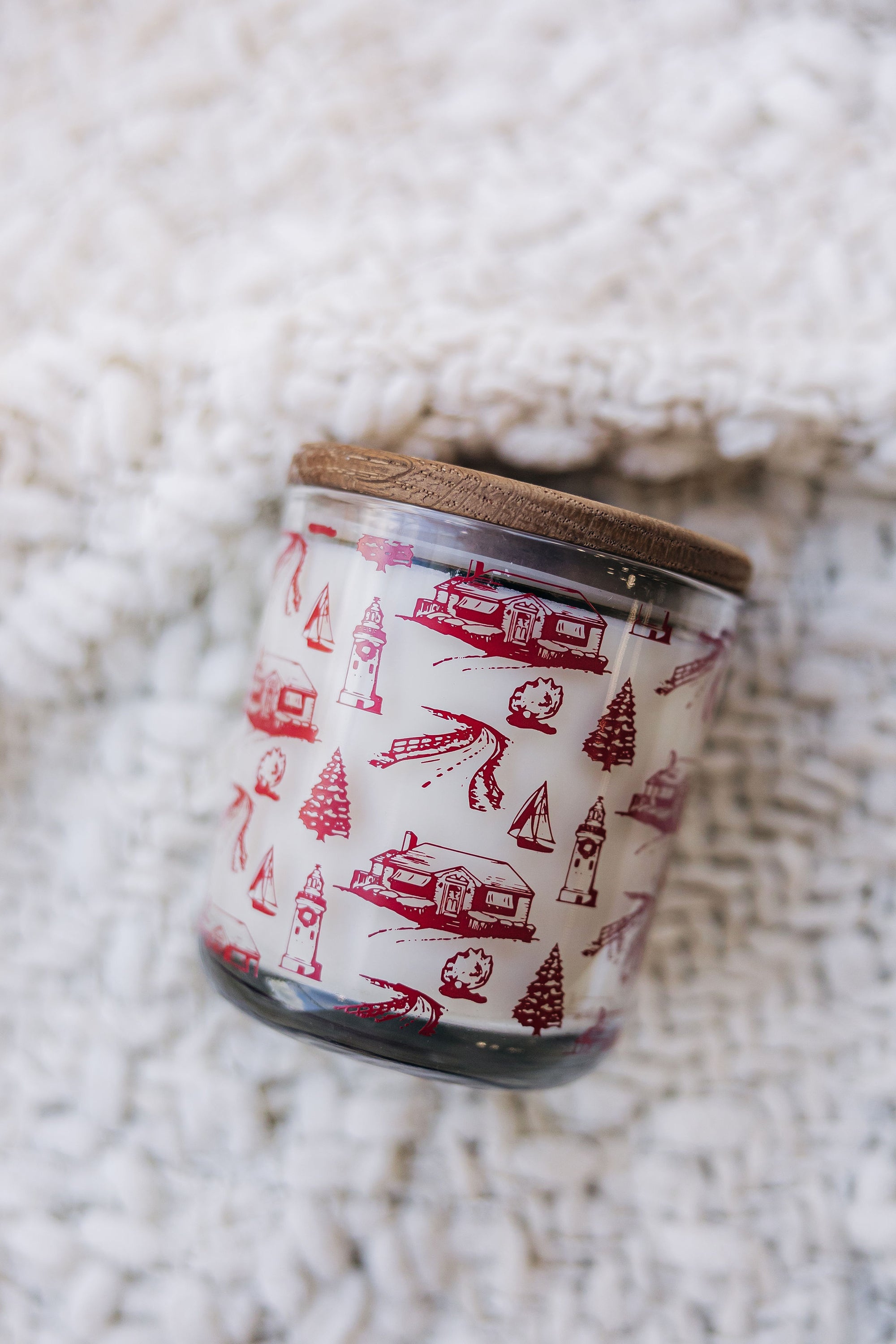 Signature Holiday Toile Print Candle