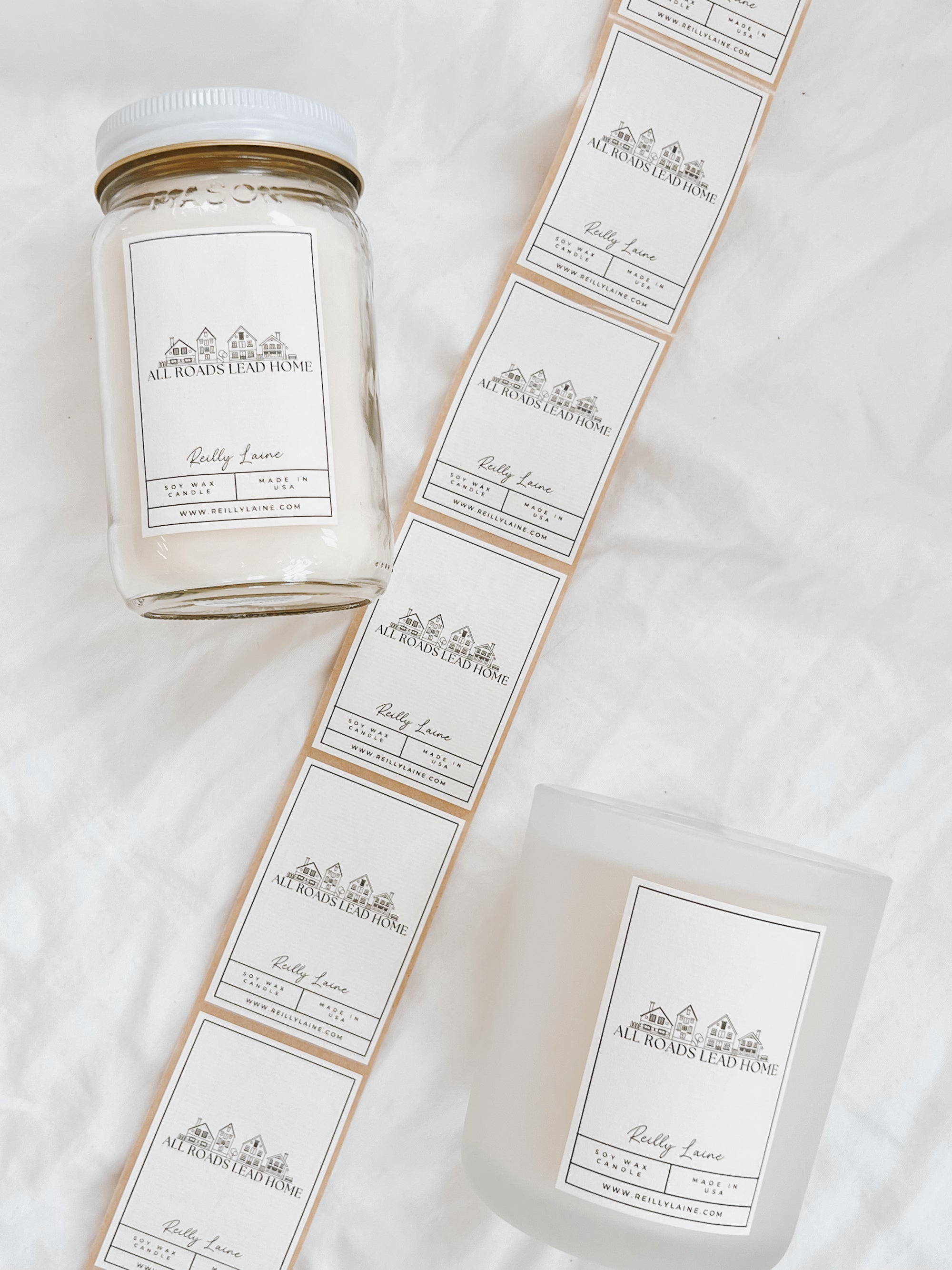 All Roads Lead Home Candle Label