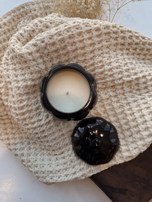 Glass Pumpkin Spice Up Your Life Candle Black